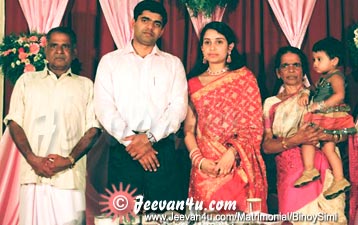 Binoy Simi Family Photo